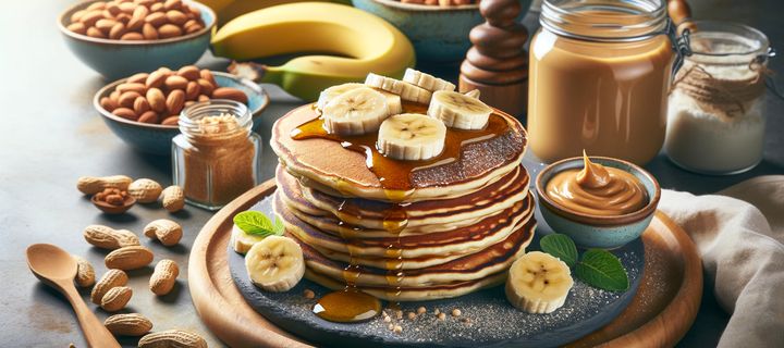 Pancakes Protéinés Banane et Beurre de Cacahuète